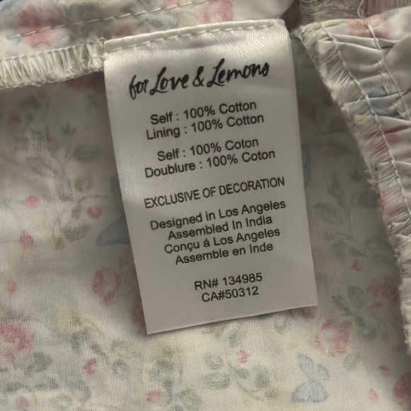 For Love and Lemons Lucca Mini Dress Medium - Picture 15 of 16